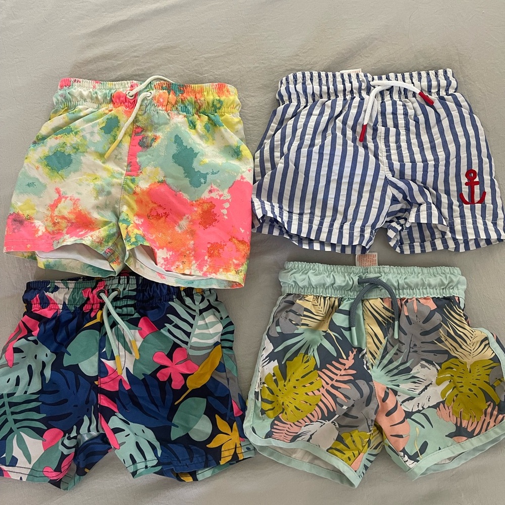 Colorful Kids Swim Shorts Set